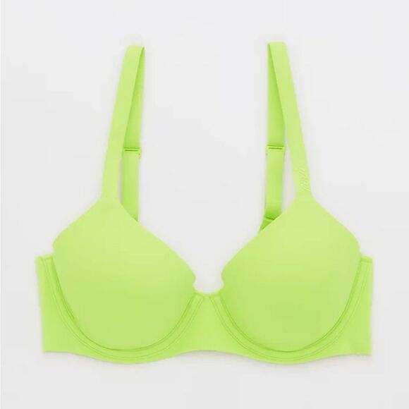 NWT Aerie 34C Smoothez Mesh Unlined
Sheer Sexy Balconette Neon Bright Green Bra - Picture 1 of 8